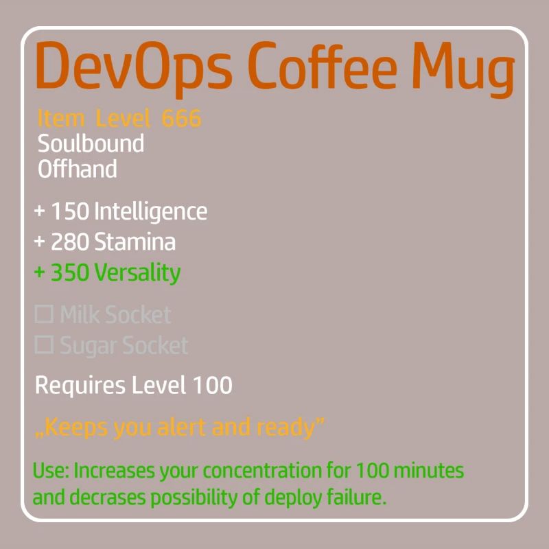 Thème d’administration système de tasse à café DevOps