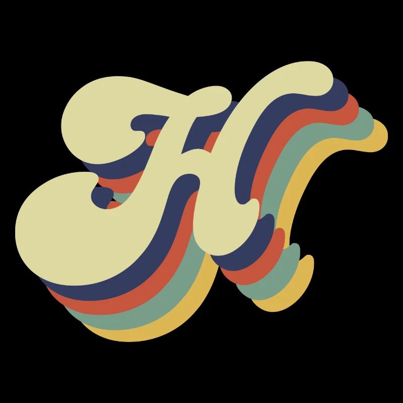 Retro-Buchstabe H