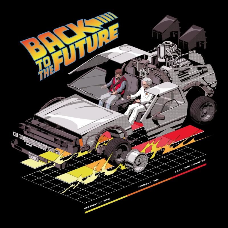 Back To The Future Delorean Composition