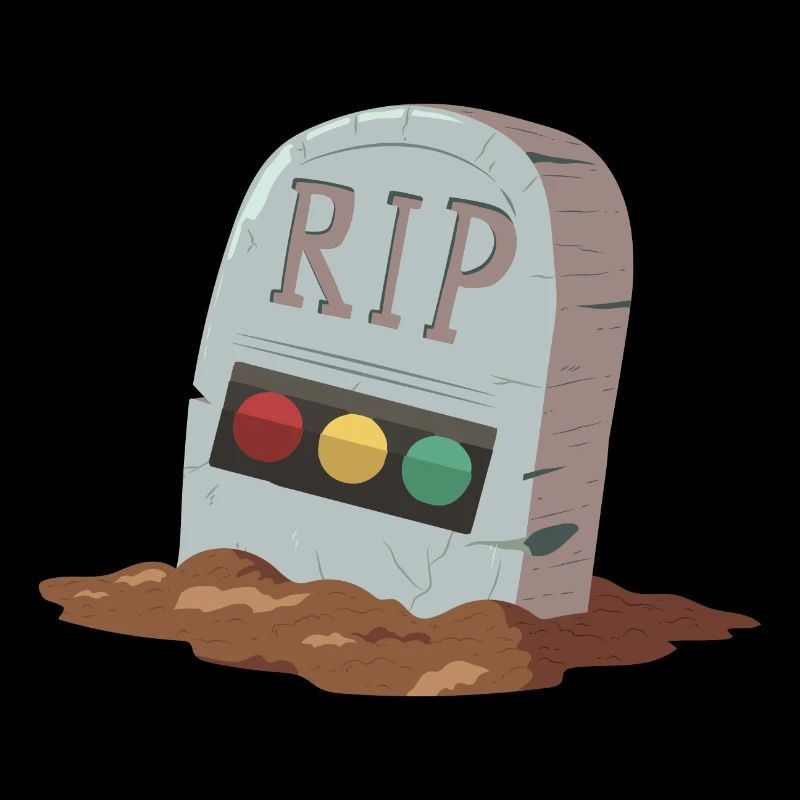 Traffic light Rest in Peace RIP