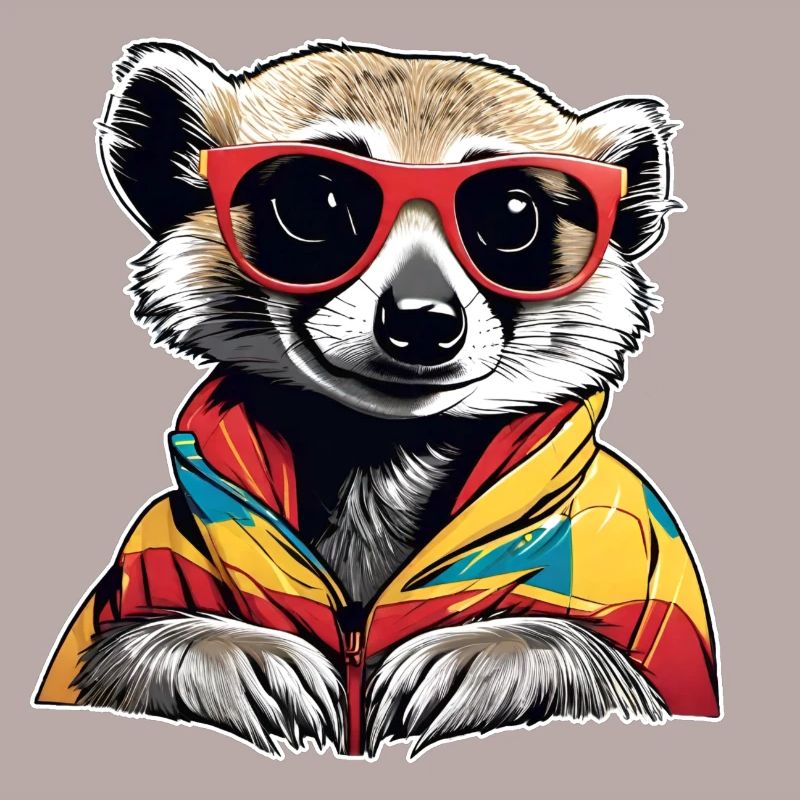 Freches Erdmännchen mit Sonnenbrille