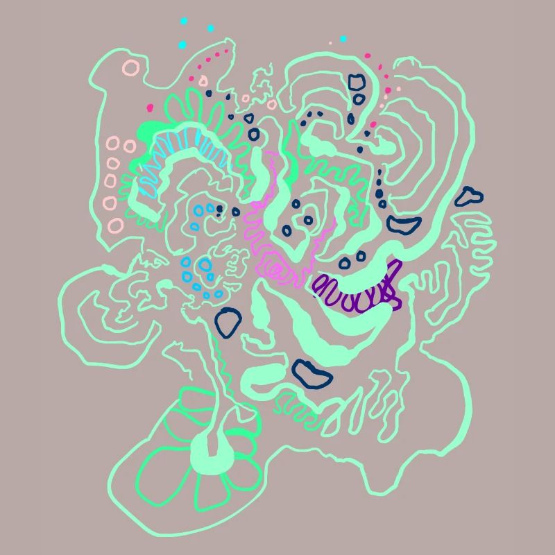 Coral Map / Floral Pattern