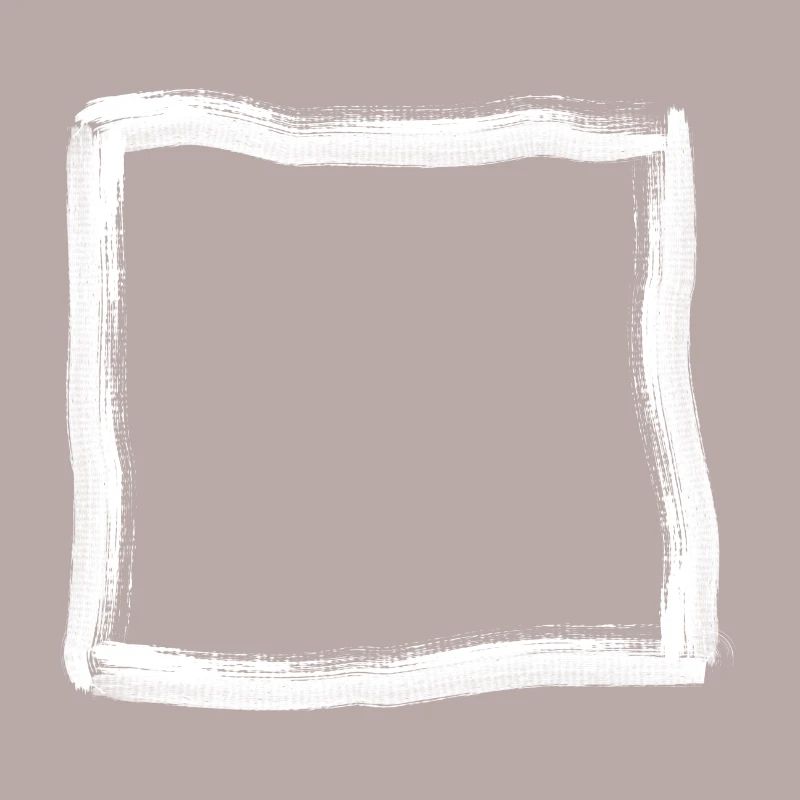 White Brush Stroke Frame Lines