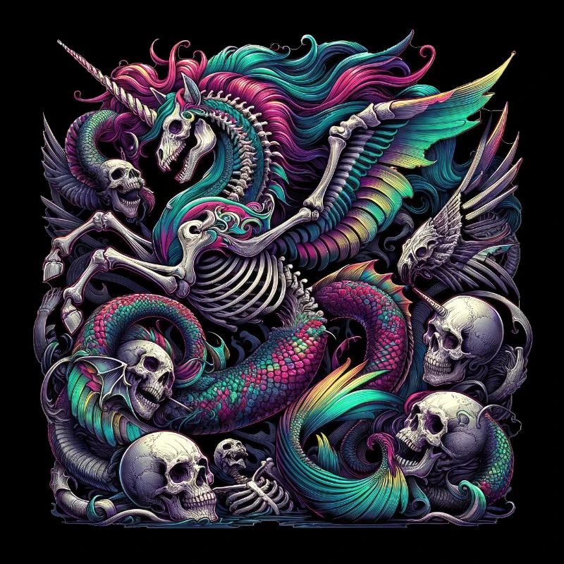 Neon Gothic Einhorn