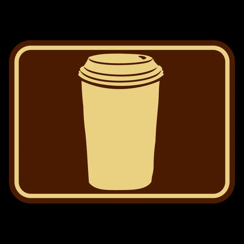 Logo Becher Kaffee trinken