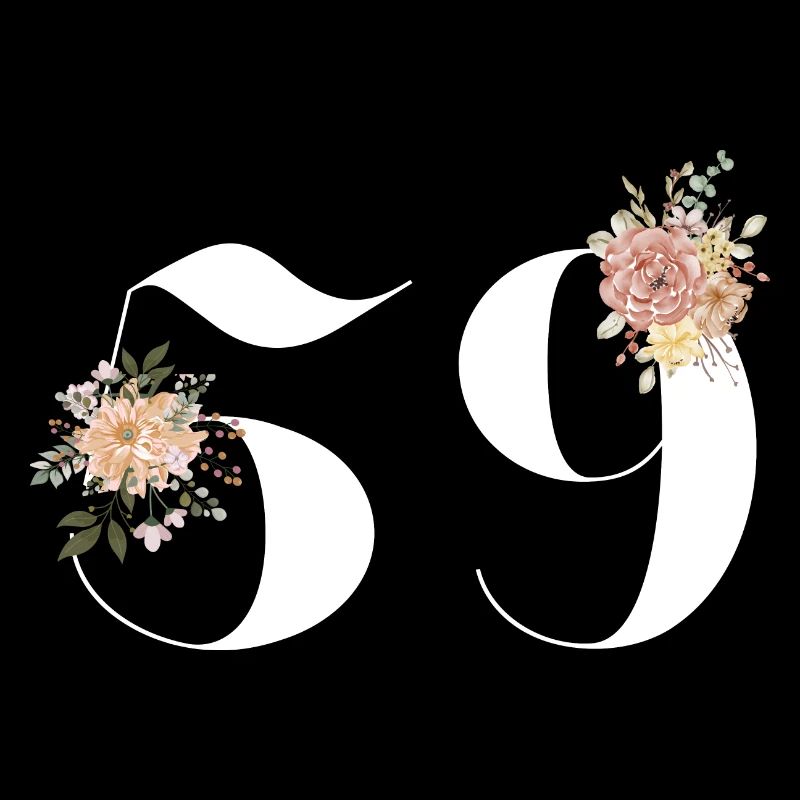 59e anniversaire fleuris (Cadeau de 59 ans)