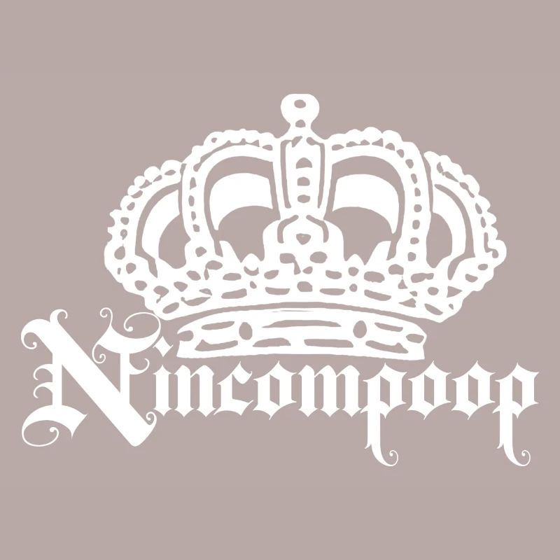 Nincompoop avec une couronne - blanc