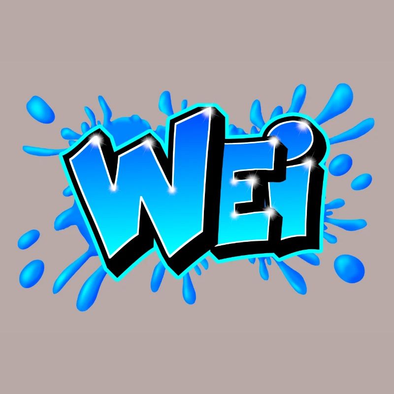 WEI splash Blue Graffiti Made by Max the Tagger