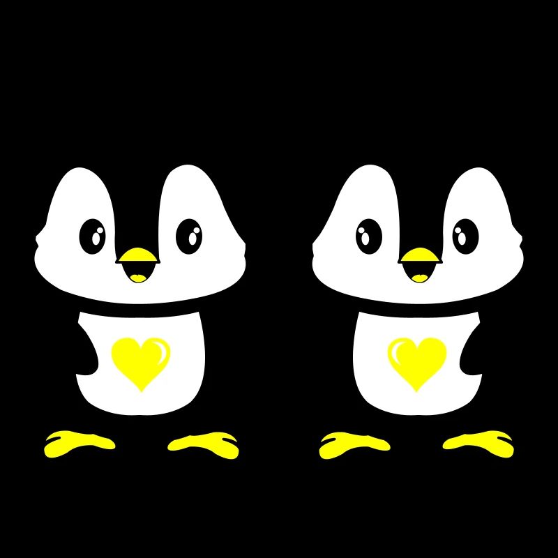 Pingouins Amour mignon