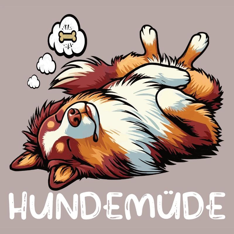 Hundemüde Australian Shepherd Aussie Aussiehalter
