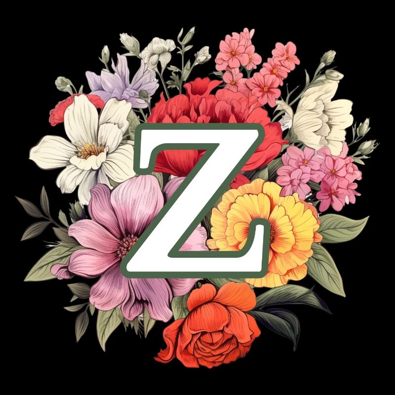 Z Monogramm Blumenstrauss