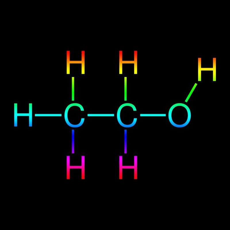 Ethanol Alcohol structural formula