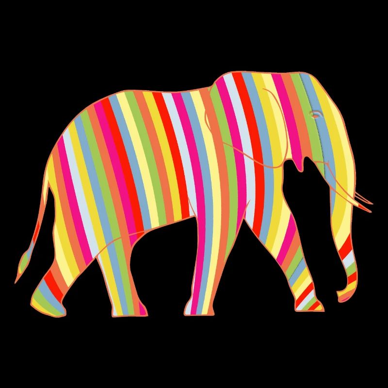 Elephant Afrique multicouleur