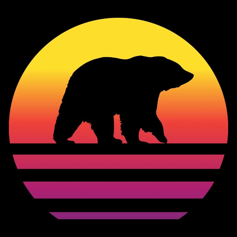 Bear Retro Style Vintage