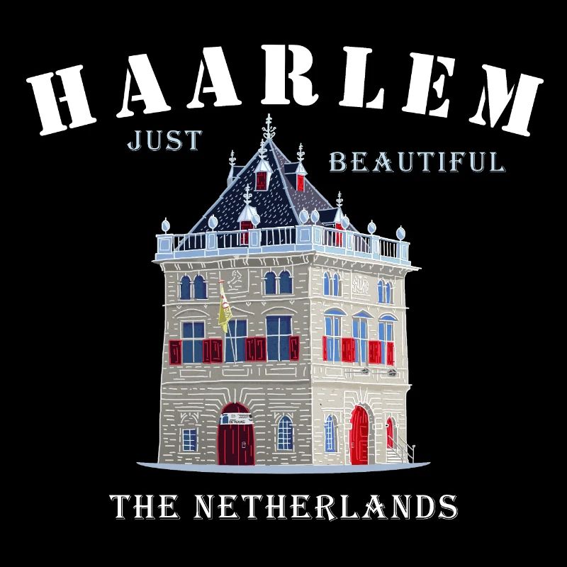 Haarlem Facade De Waag, Netherlands Hand Drawing