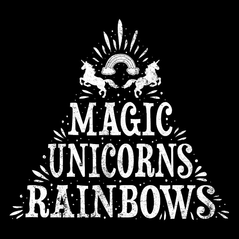 Magic Unicorns (lettering, triangle)