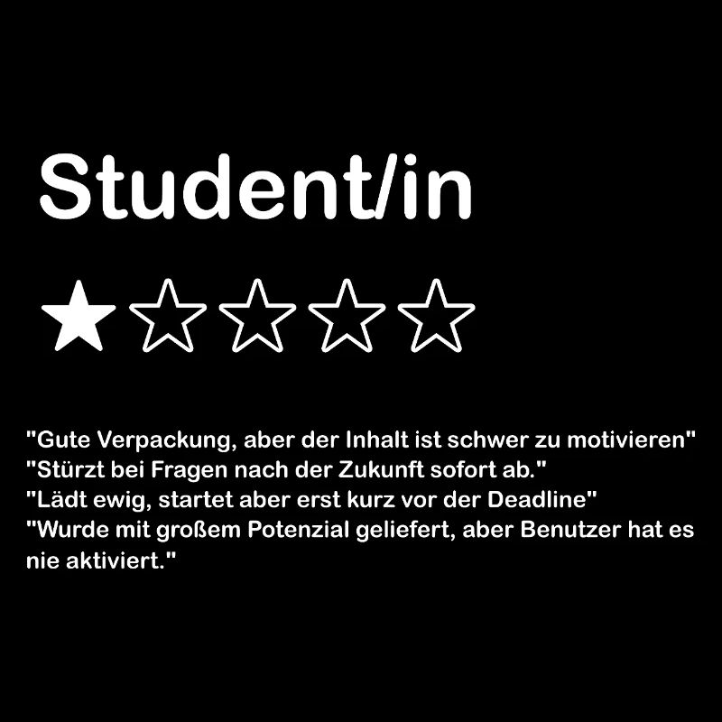 Student - funny 1 star rating