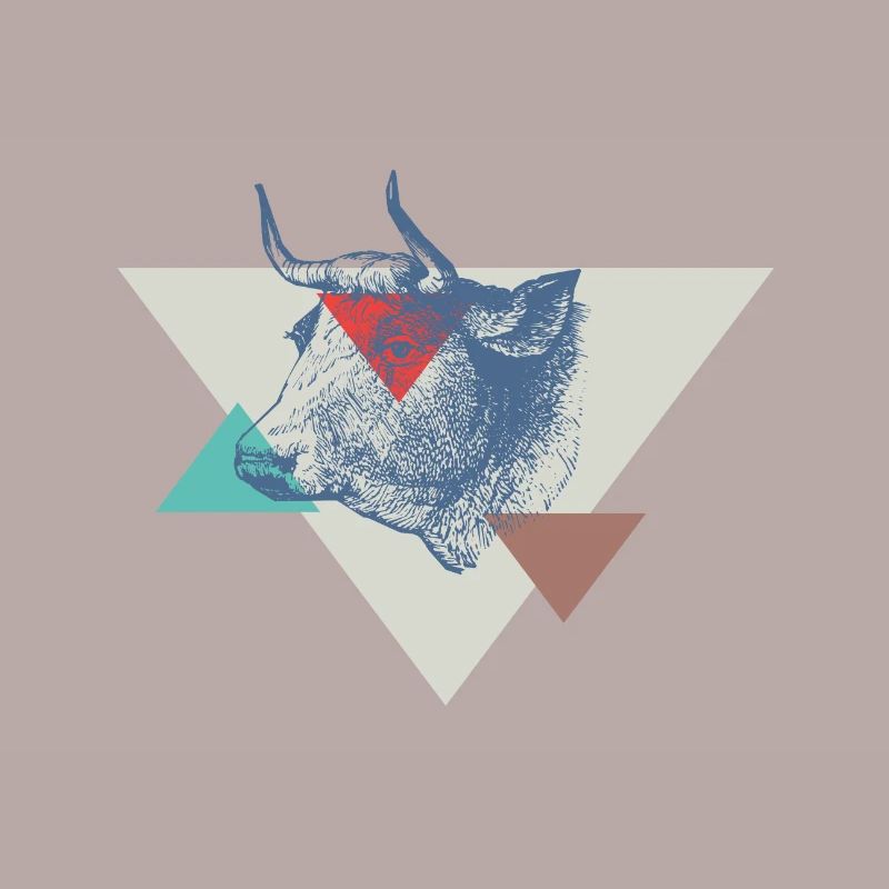 Conception de triangle de vache