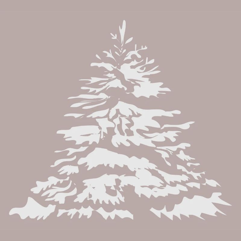 schneebedeckter Christbaum oder Tannenbaum