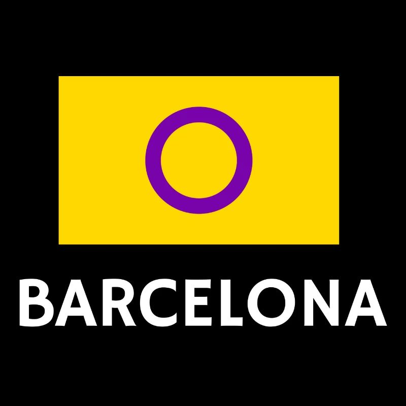 Drapeau de la fierté intersexe de Barcelone