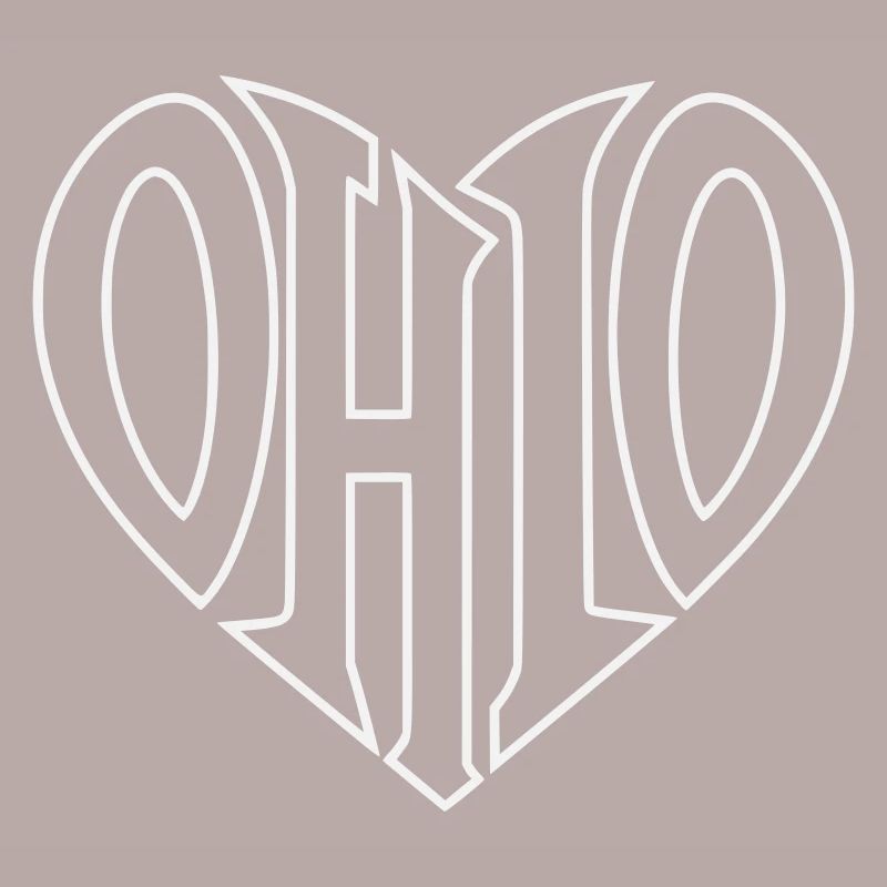 Ohio Heart Typo Emblem