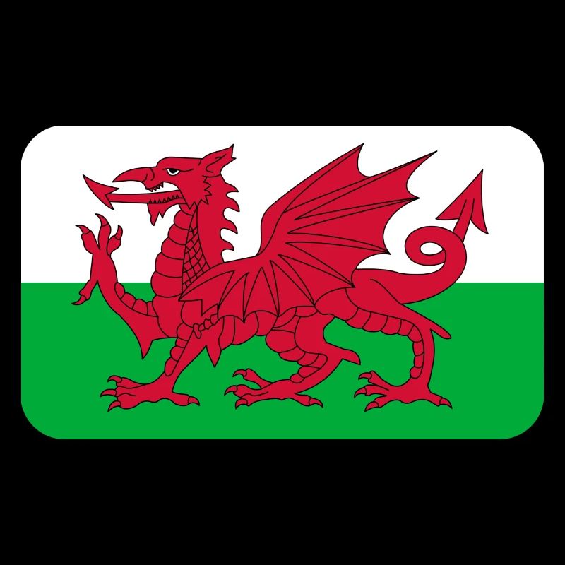 WALES FLAG round corner 400 dpi