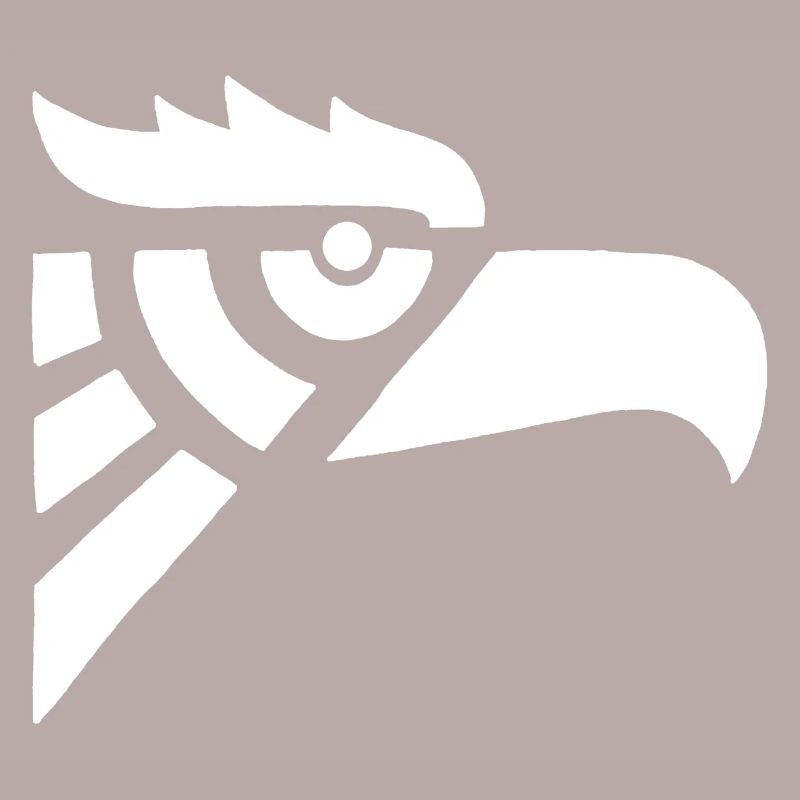 Aztec white eagle head