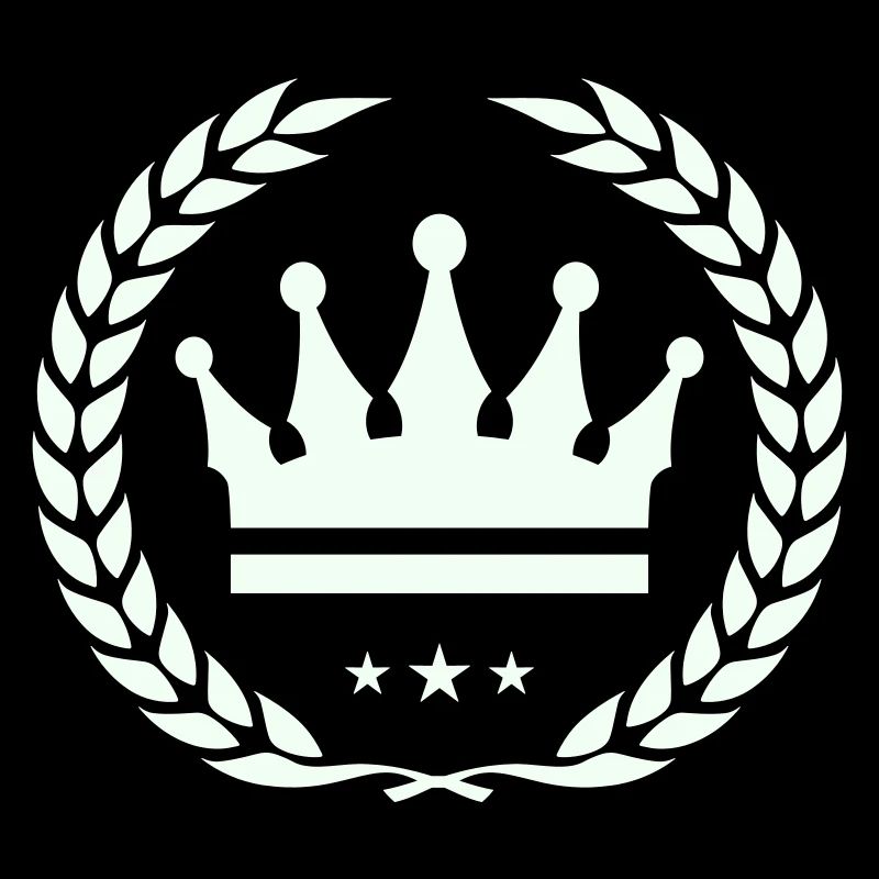 Crown Foliage Emblem Design