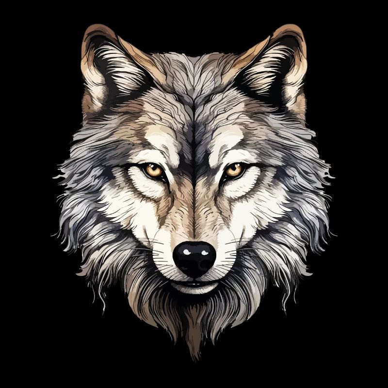 Wolf Wolf Head Wolves Wolf Pack Nature Motif Art