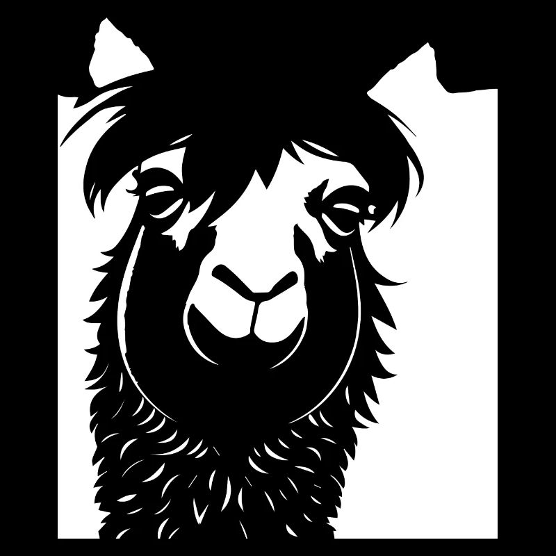 Funny Llama Silhouette Cheeky Fun Llamas