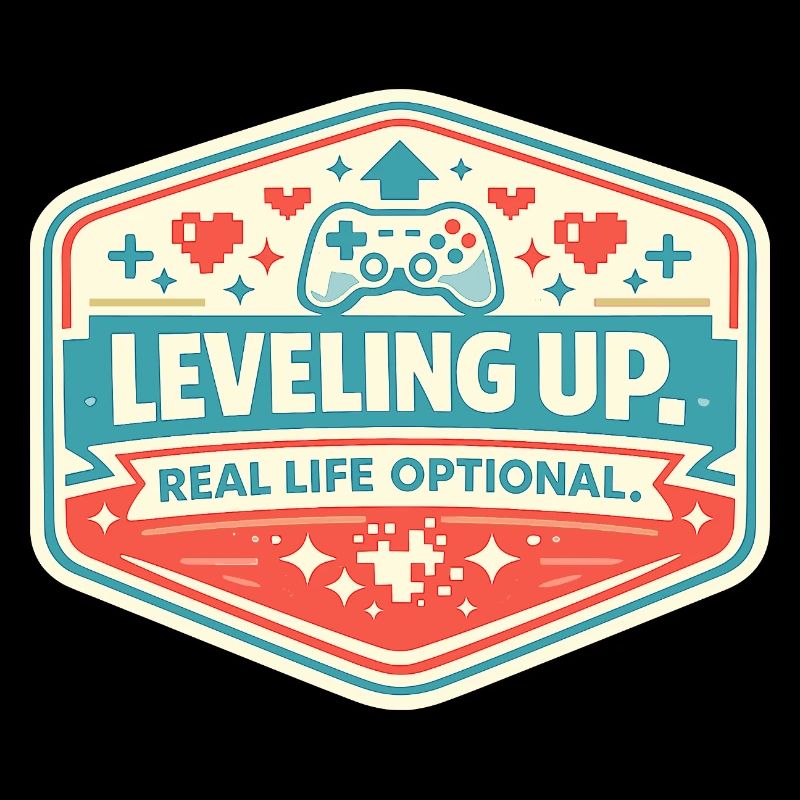 Leveling Up Gaming Abzeichen