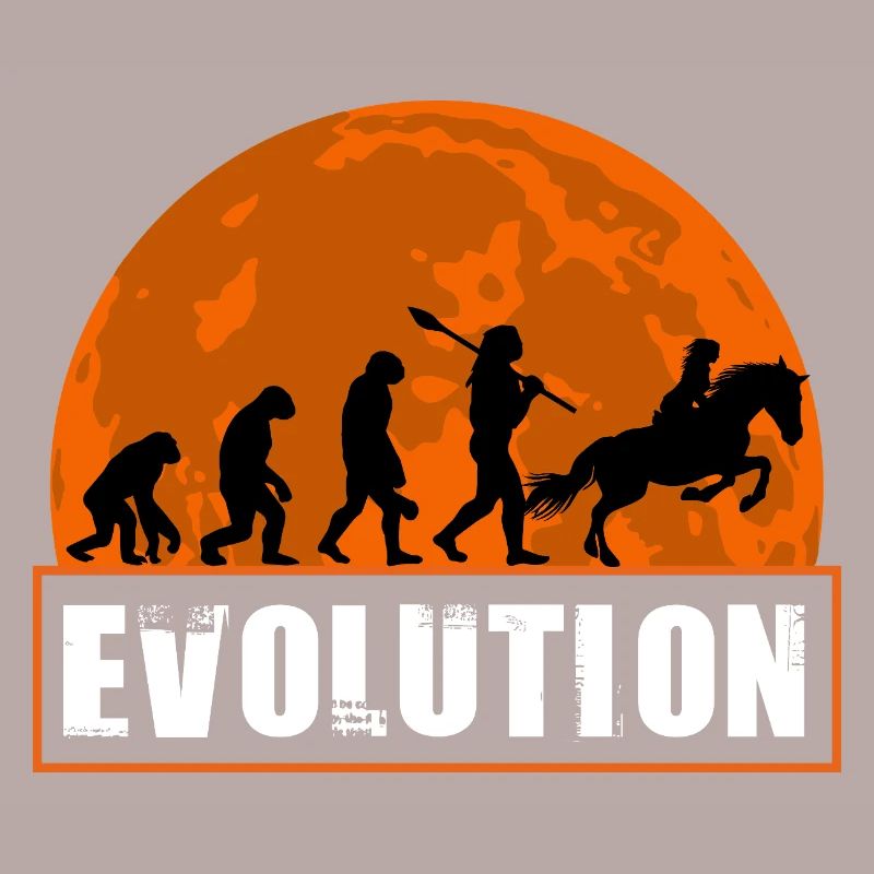 Évolution des courses hippiques, jockey équestre, coucher de soleil