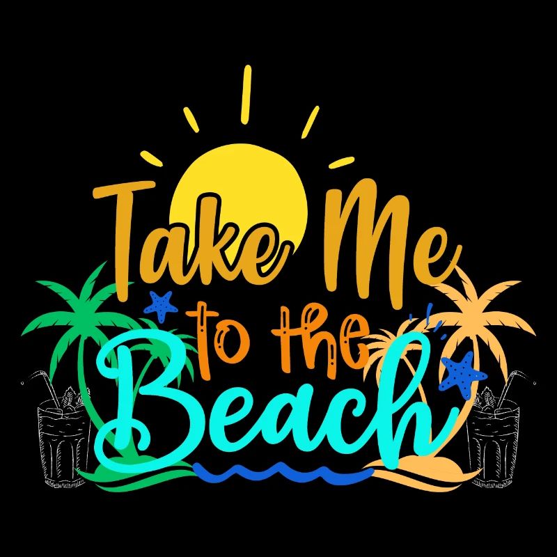 Sunset Beach Vacation Graphic