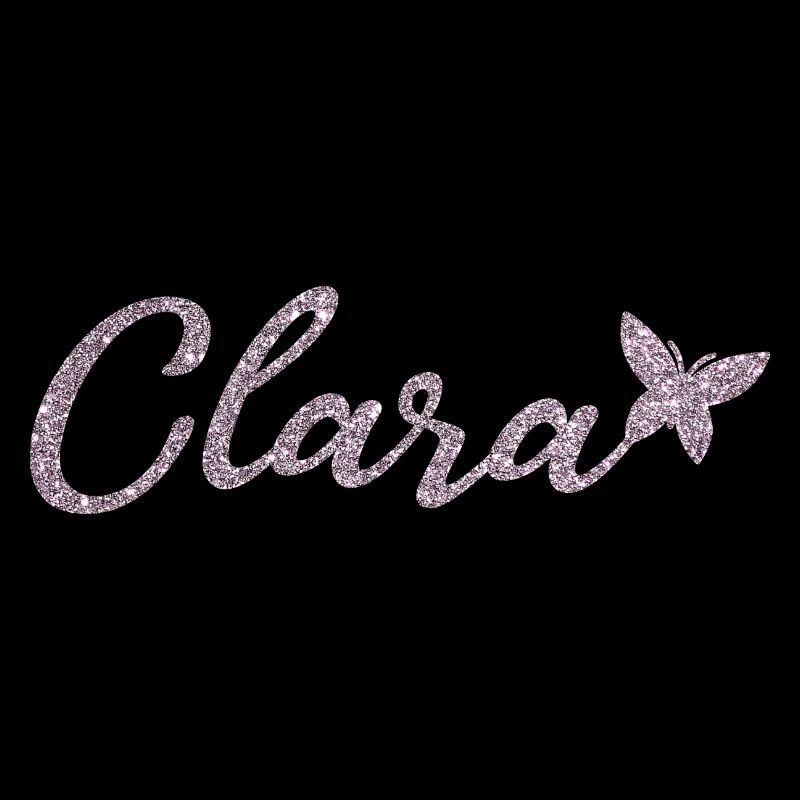 Clara nom prénom rose papillon
