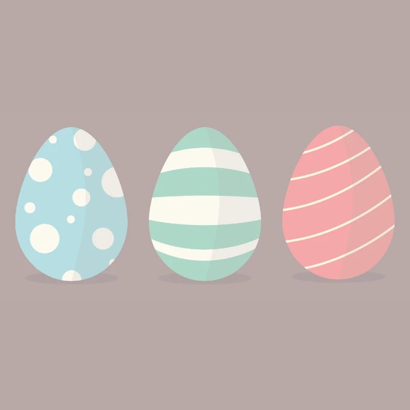 Three Easter eggs