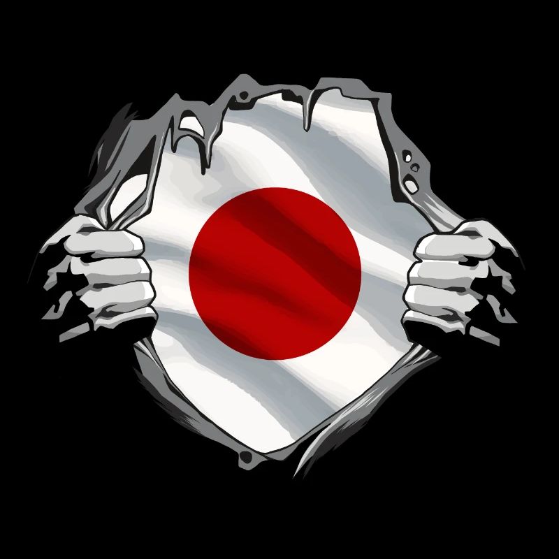 Drapeau du Japon utilisé Look Nihon Drapeau japonais