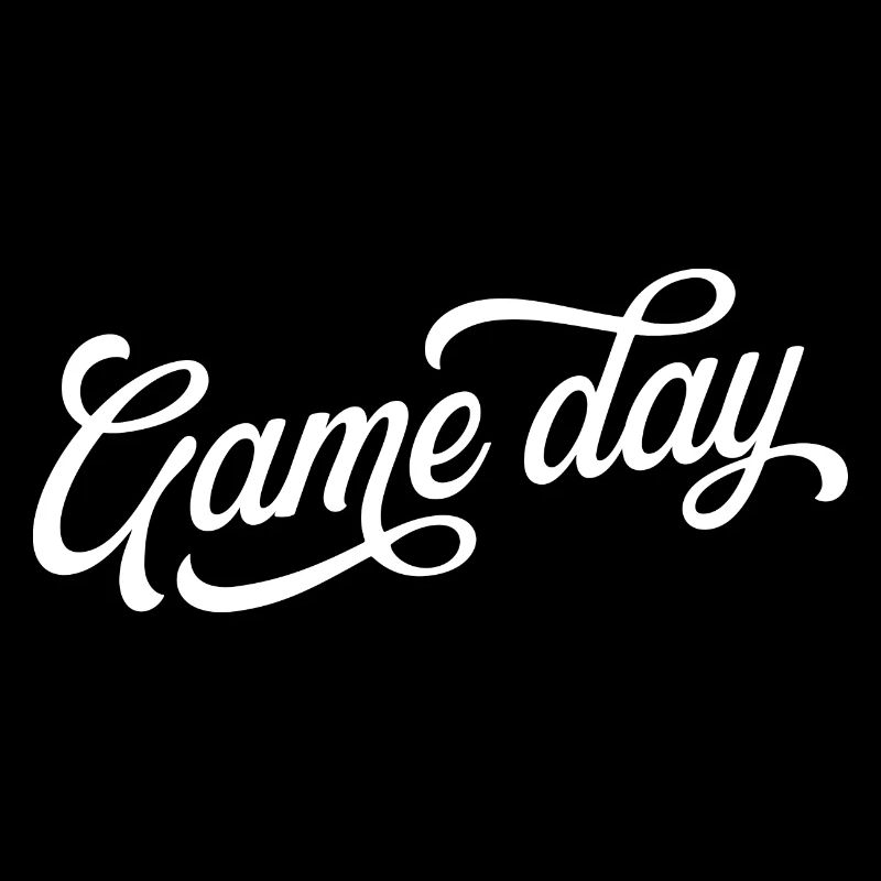 It is game day, vintage text design