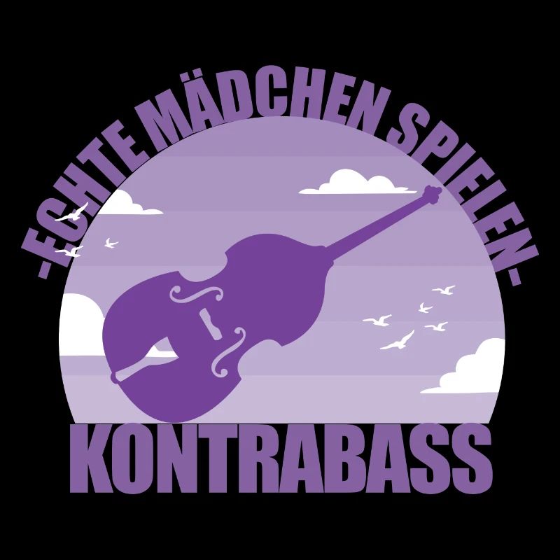 Kontrabass Instrument Musikerin Mädchen Geschenk
