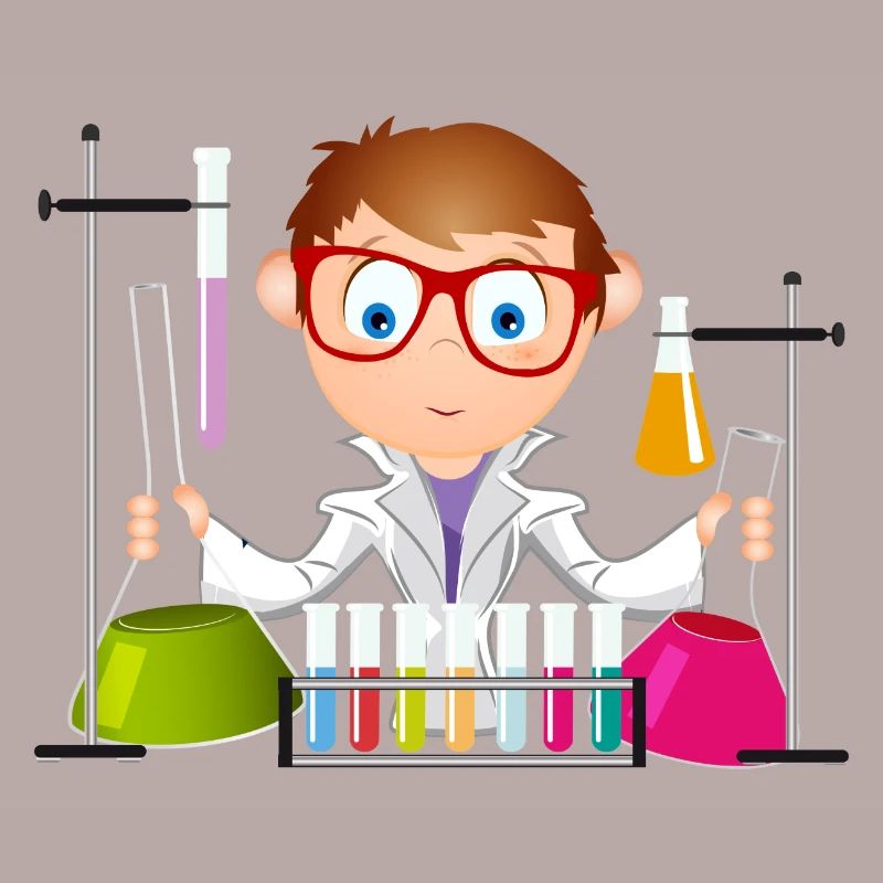 Ein junger Mann als Wissenschaftler im Labor