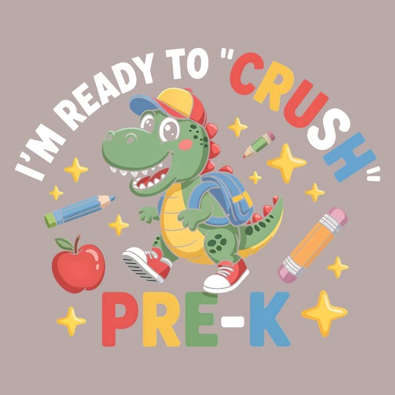 Bereit, Pre K Dinosaurier zu zerquetschen