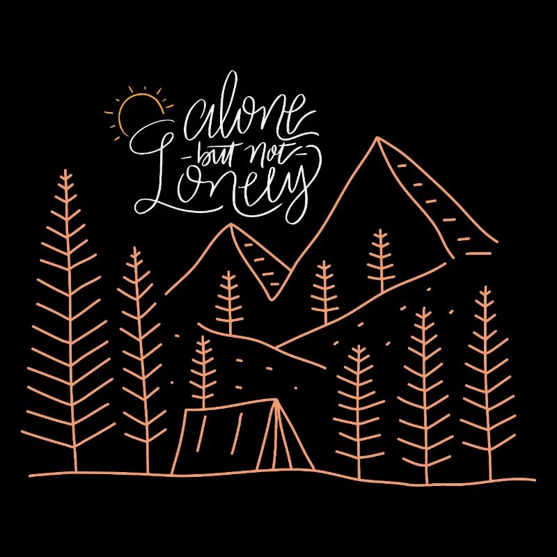 Aventure de camping solitaire