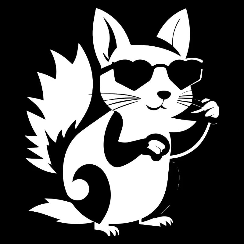 Funny Squirrel Wearing Sunglasses Squirrels
