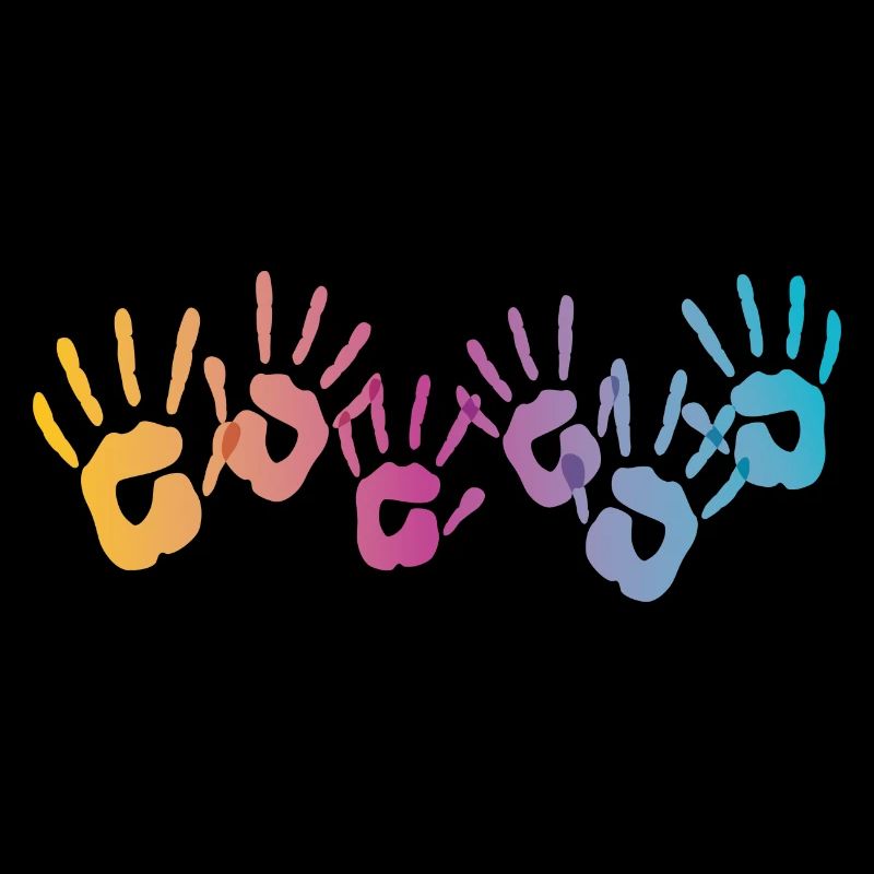 Farbe Hand Klecks bunt Maler Geschenk Abdruck cool