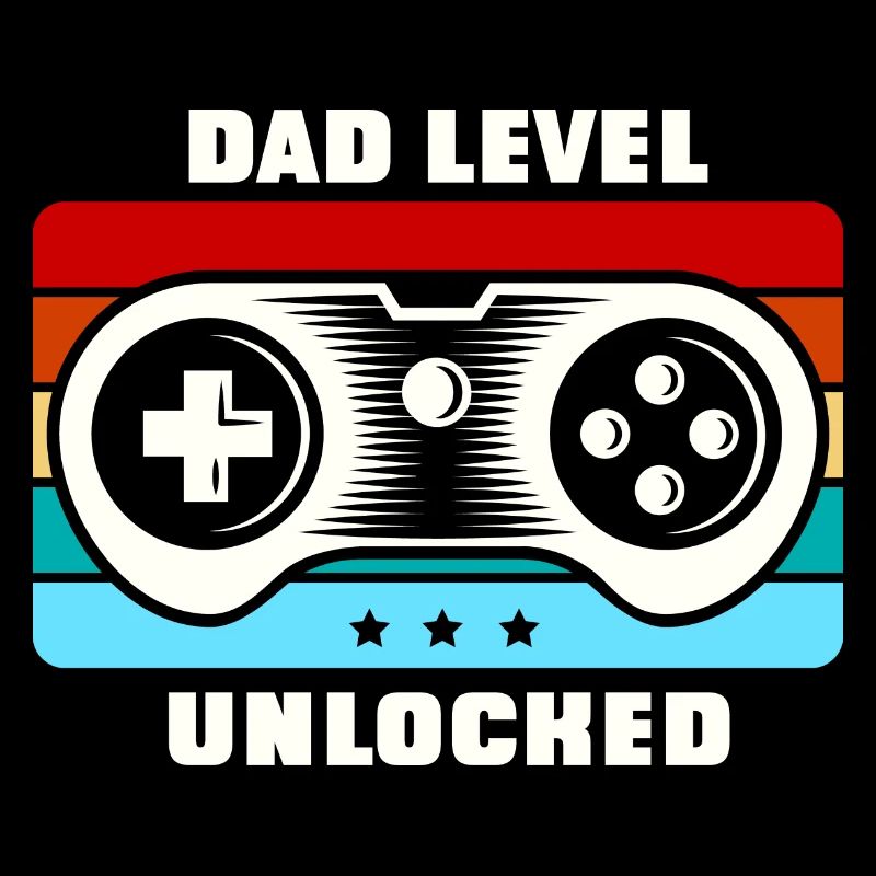 Dad Level unlocked unny Daddy Father Saying