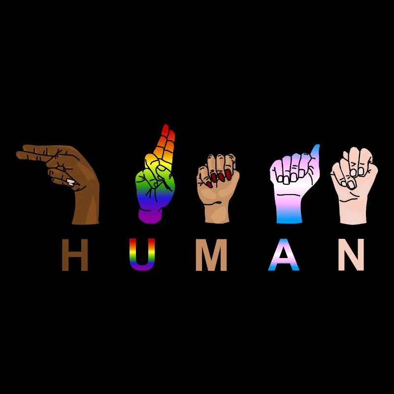 One Race - Human, Respect, Pride - Handzeichen