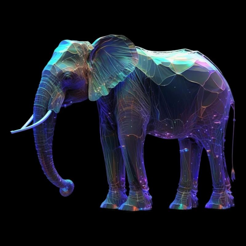 Éléphant irisant I