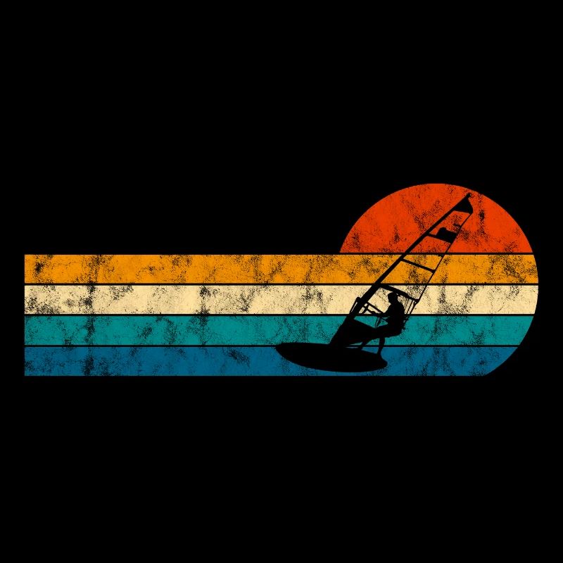 Windsurfer Windsurfing Windsurfen Retro Surfen