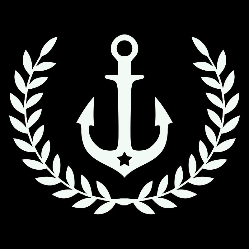 Anchor in the laurel wreath