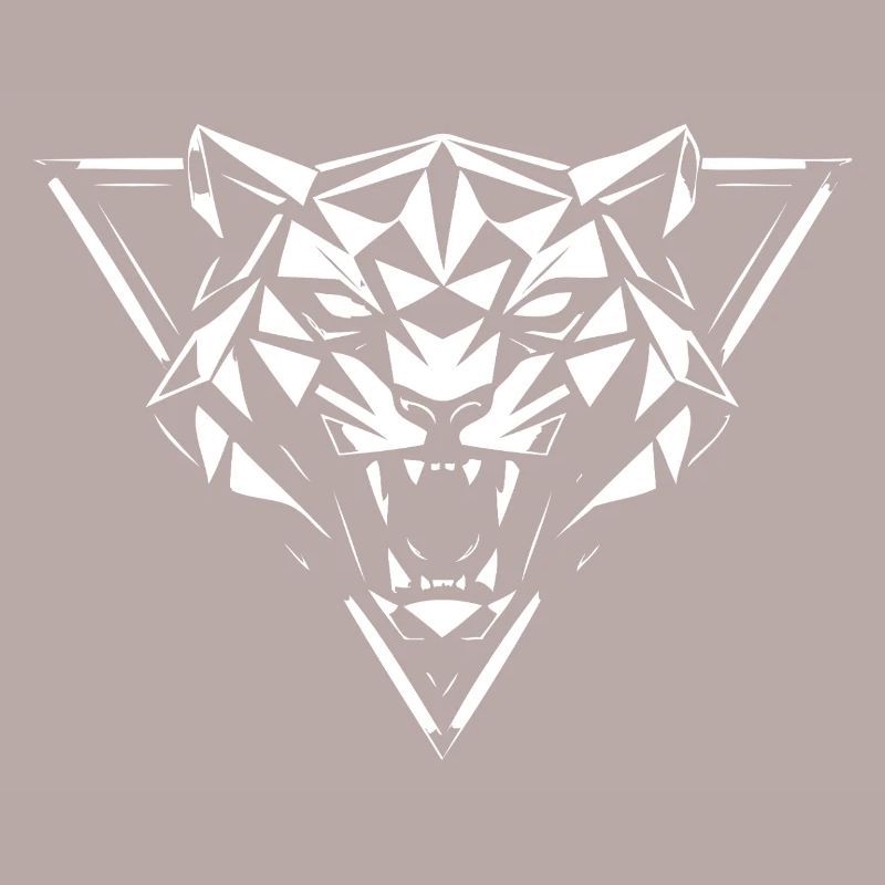 Geometric Wolf Head Facets