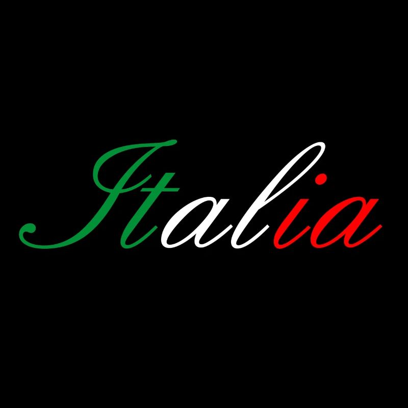 Italia écriture couleur drapeau